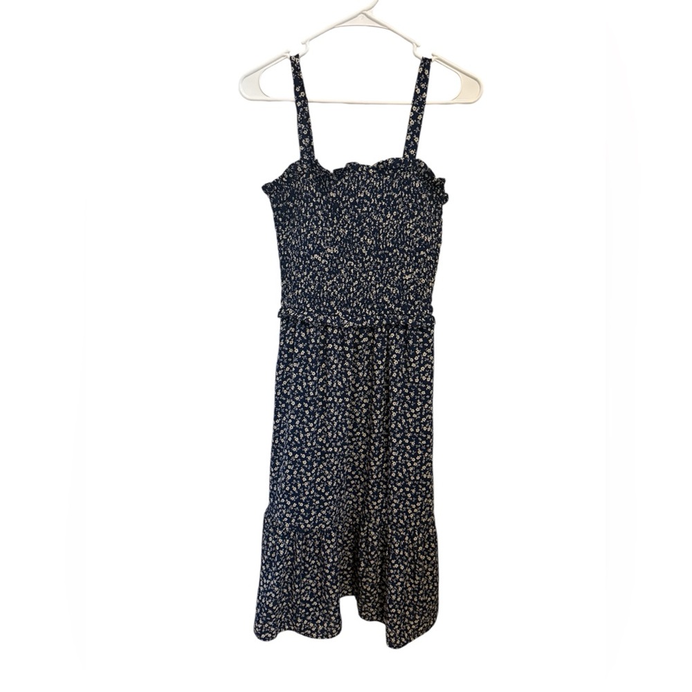 Sienna Sky Blue and White Floral Midi Dress